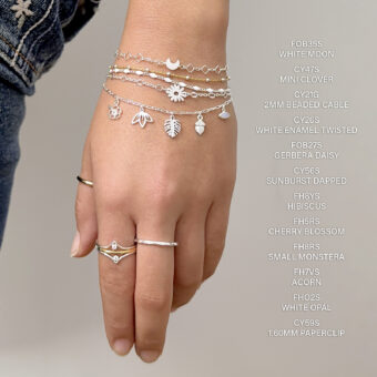 Alternative view of 7 Inches Sample 1.60mm Paperclip 3:1 Long Short Cable Chain Sterling Silver .925