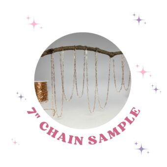 7 Inches Sample RGF 2mm Flat Paperclip Chain 14kt Rose Gold Filled