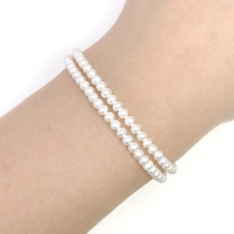 Alternative view of 3.3x4mm Natural White Potato Freshwater Pearls Beads