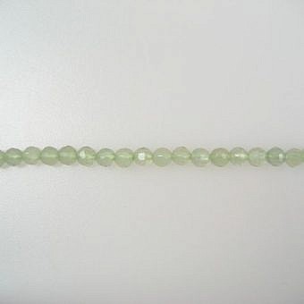 Alternative view of 4mm Faceted Round Serpentine (New Jade) Beads