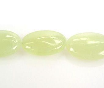 Alternative view of 26x18mm Smooth Oval Serpentine (New Jade) Beads