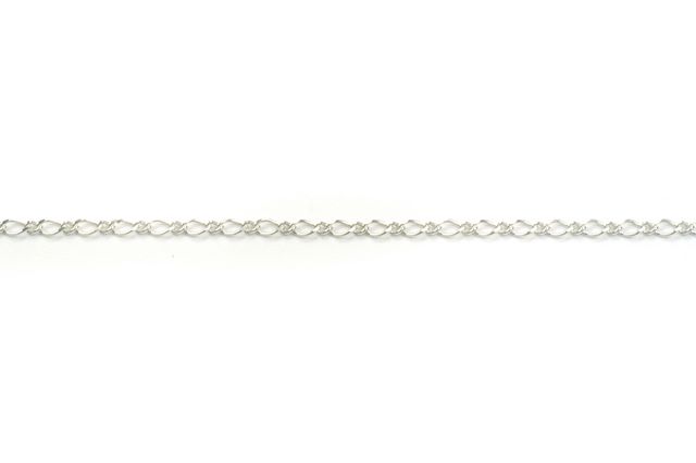 7 Inches Sample 2.50mm Twisted Cable Oval Figure 8 Chain Sterling Silver .925 - Image 3