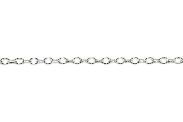 3.00mm Cable Oval Chain By the Meter Sterling Silver .925 - Image 3