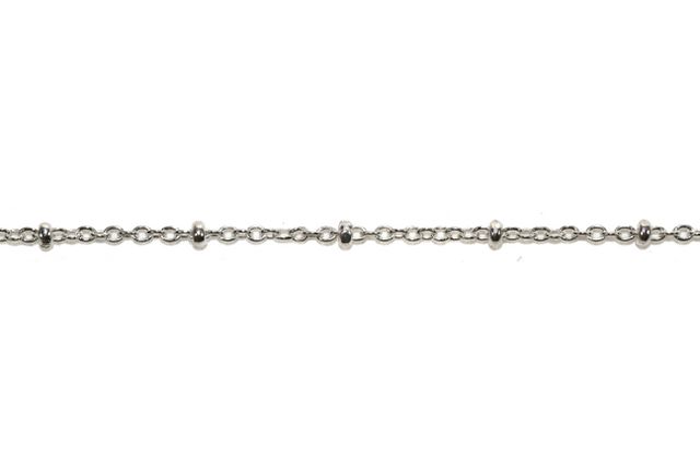 1.89mm Satellite Beaded Cable Chain By the Meter Sterling Silver .925 - Image 14