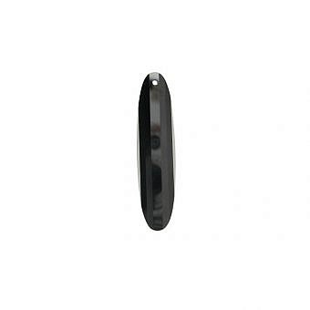 39x10mm Black Long Curved Oval Cubic Zirconia Crystals Pendants