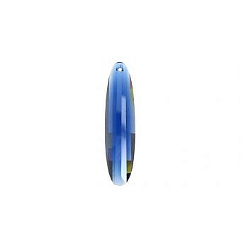 39x10mm London Blue Long Curved Oval Cubic Zirconia Crystals Pendants