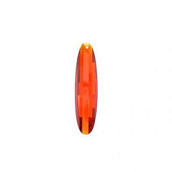 39x10mm Red Long Curved Oval Cubic Zirconia Crystals Pendants