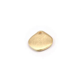 Irregular Brushed Chubby Drop Gold Vermeille