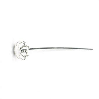 Alternative view of 22GA 30mm Umbrella Pins with 6mm Flower Cap (0.64mm) Sterling Silver .925