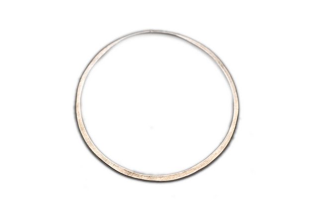 35mm 18ga Closed Soldered Ring Circle Half Flat Round Sterling Silver .925 - Image 3