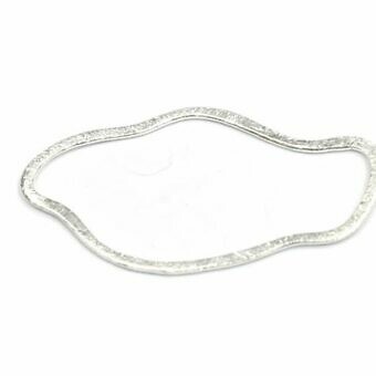 Soldered Ring Irregular Brushed Sterling Silver .925