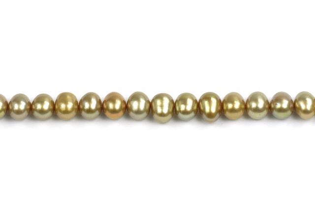 4.5x5.5mm Dyed Champagne Potato Freshwater Pearls Beads - Image 2