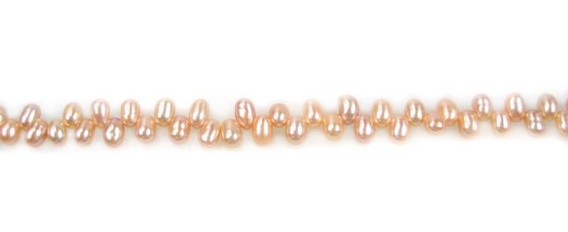 4x5mm Pink Tulle Rice Freshwater Pearls Beads - Image 2