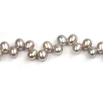 5x6mm Dyed Pink Lavender Rice Freshwater Pearls Beads